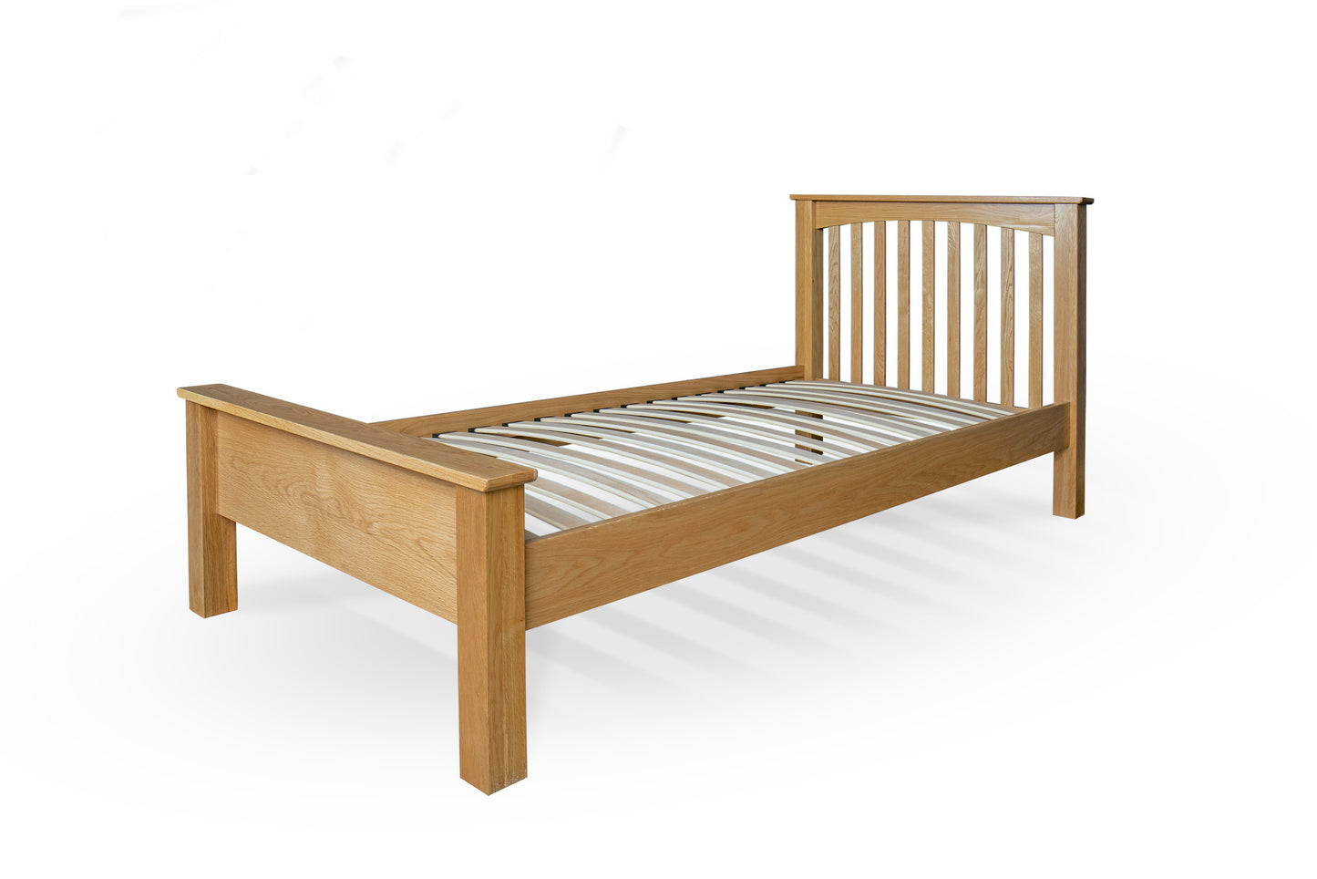 Brantham Bed Frame - Low Foot End - 3ft Single - Natural Oak