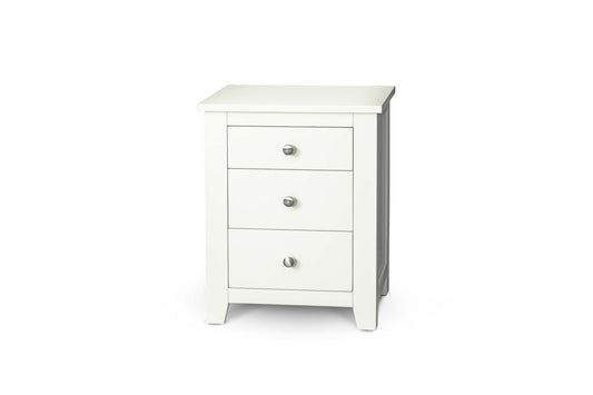 Brantham 2+1 Drawer Bedside Table - Soft White
