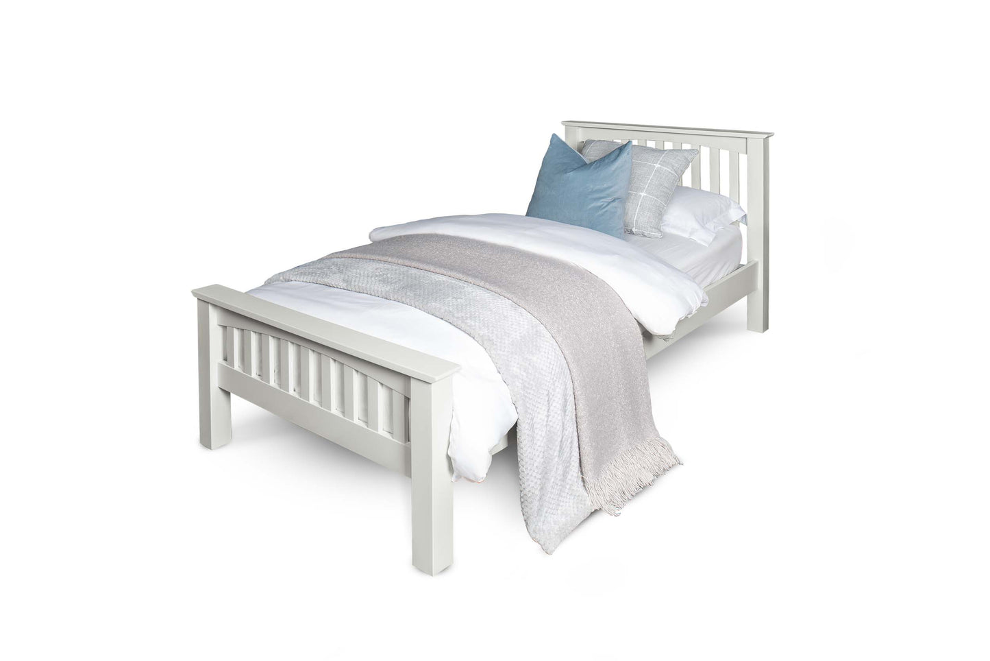 Brantham Bed Frame - 3ft Single - Soft White