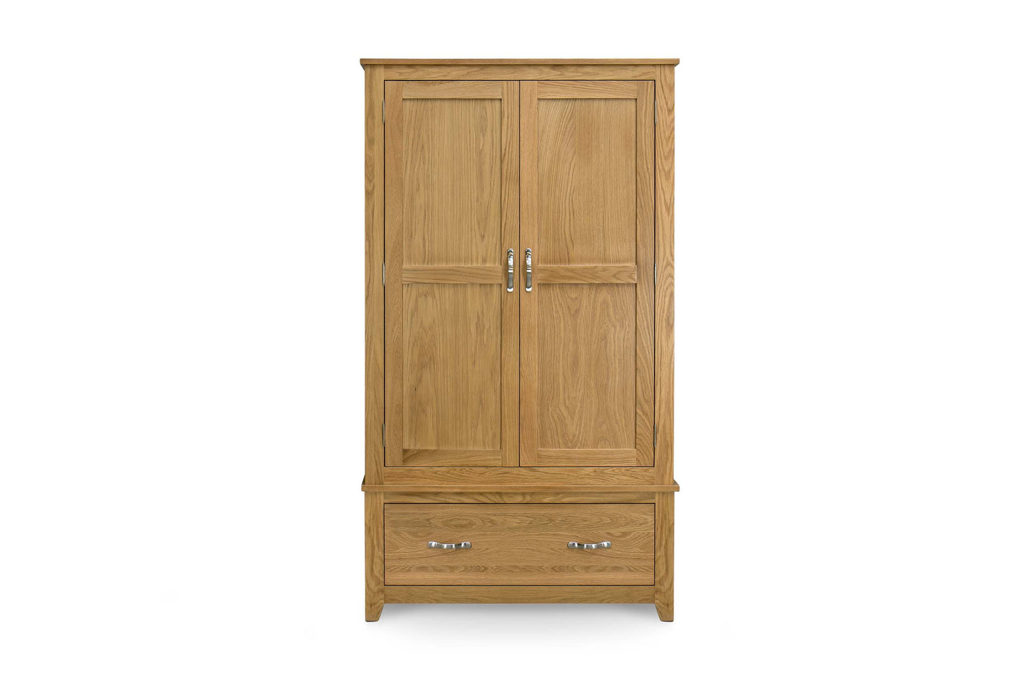 Brantham 1 Drawer Double Wardrobe - Natural Oak