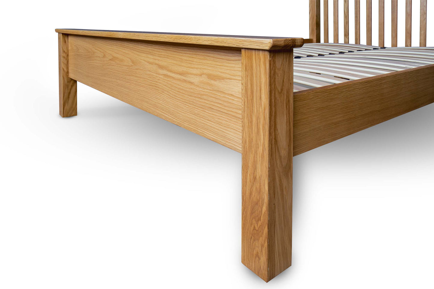 Brantham Bed Frame - Low Foot End - 6ft Super King - Natural Oak