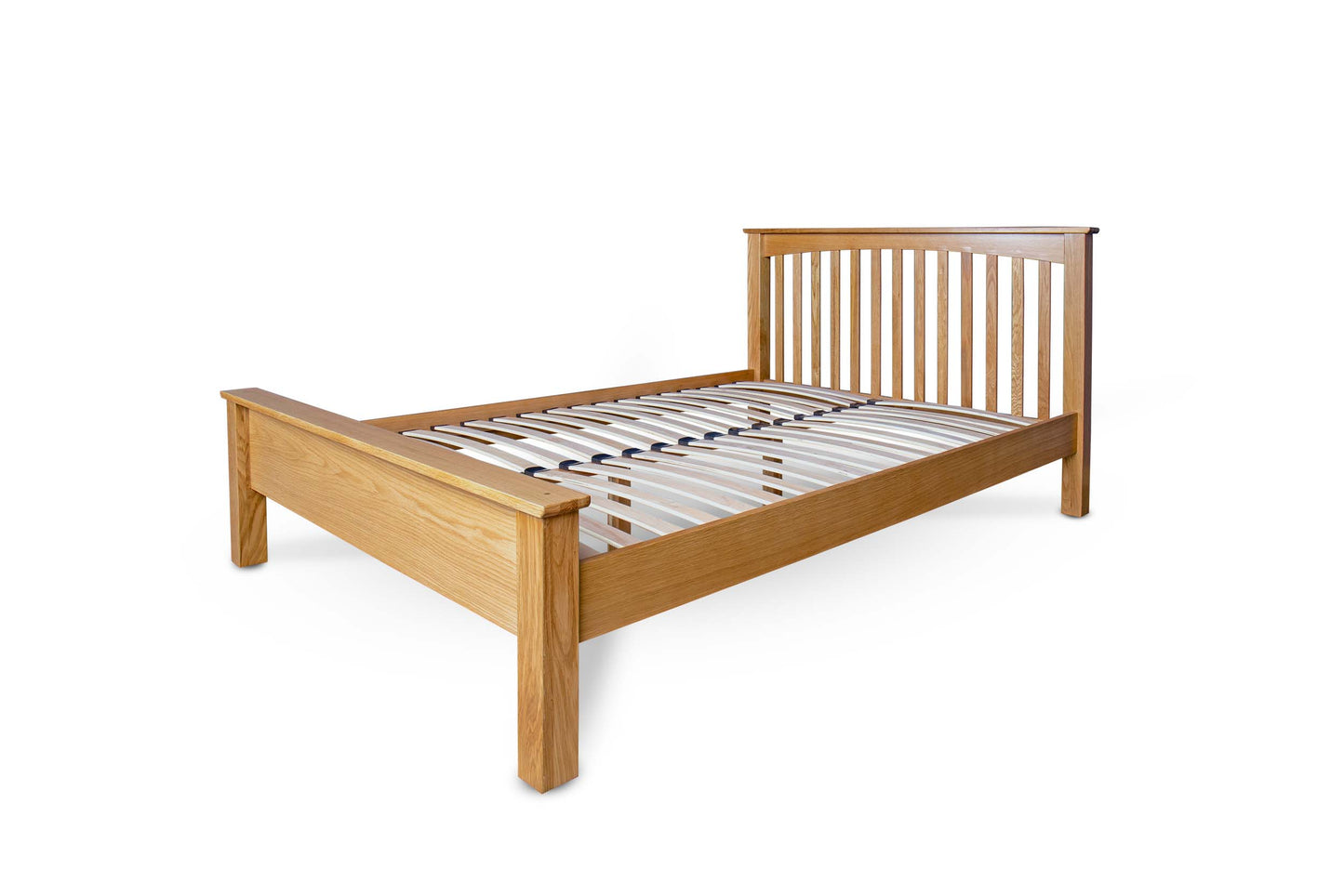 Brantham Bed Frame - Low Foot End - 4ft6 Double - Natural Oak