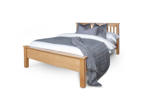 Brantham Bed Frame - Low Foot End - 4ft6 Double - Natural Oak