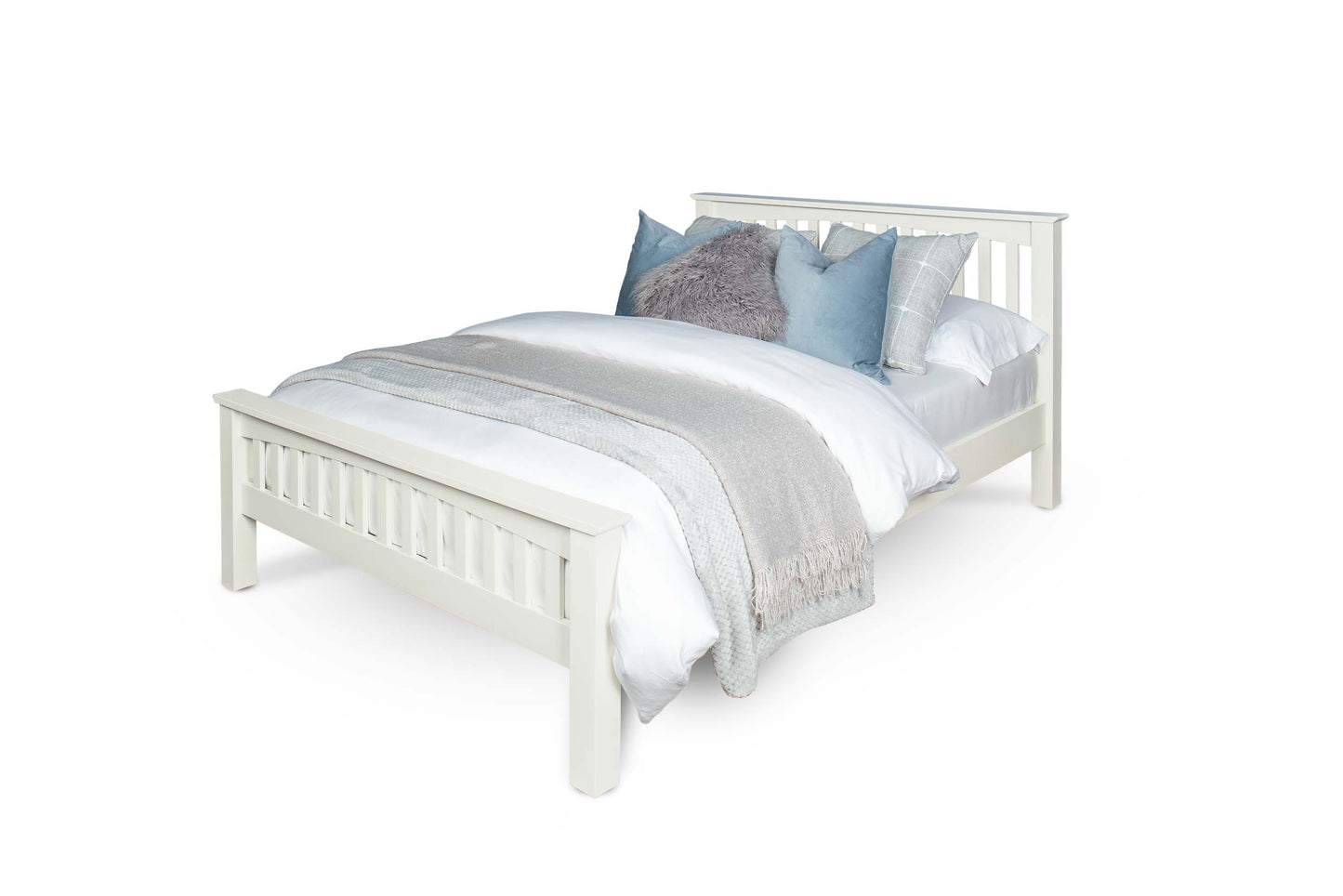 Brantham Bed Frame - 4ft Small Double - Soft White