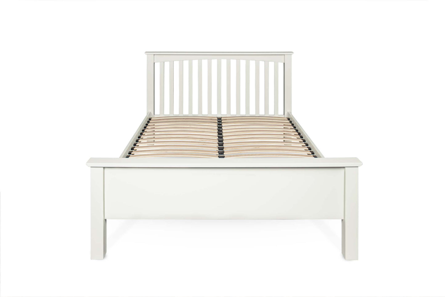 Brantham Bed Frame - Low Foot End - 5ft King Size - Soft White