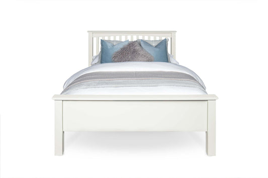 Brantham Bed Frame - Low Foot End - 4ft Small Double - Soft White