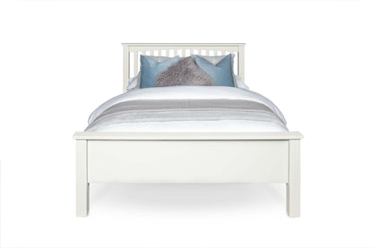 Brantham Bed Frame - Low Foot End - 4ft6 Double - Soft White