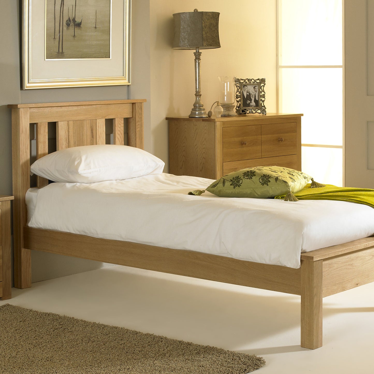 Cavello Bed Frame - 3ft Single - Natural Oak