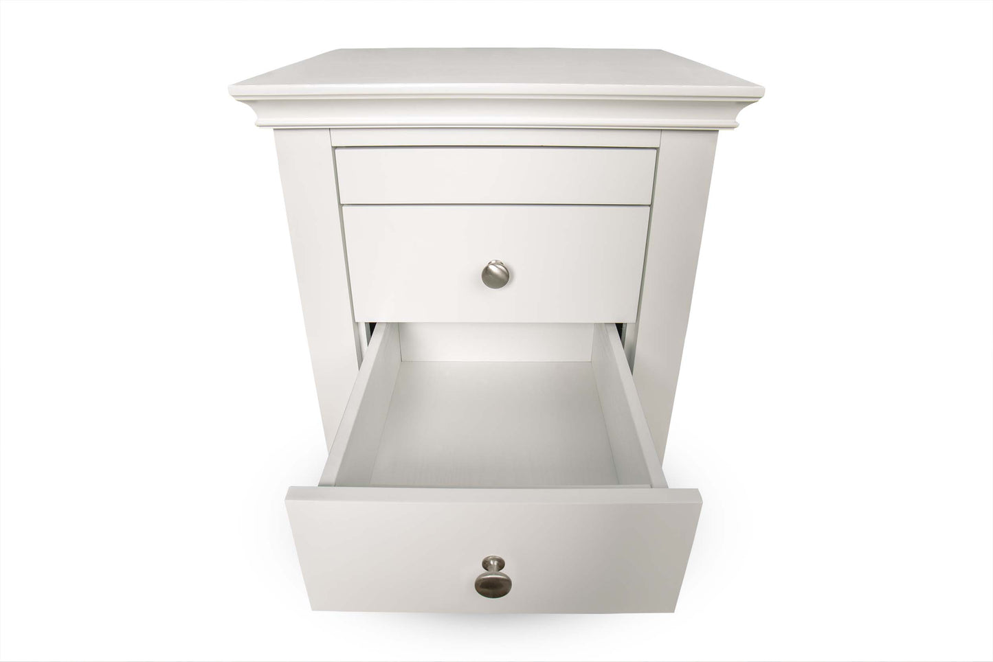 Chambery Bedside Table - Bright White