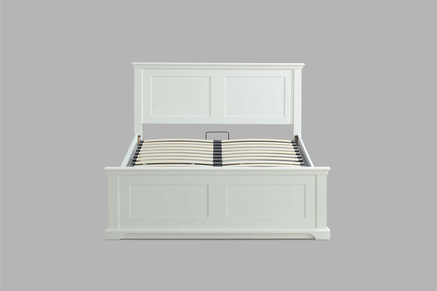Chambery Bright White Ottoman Storage Bed Frame - 4ft6 Double