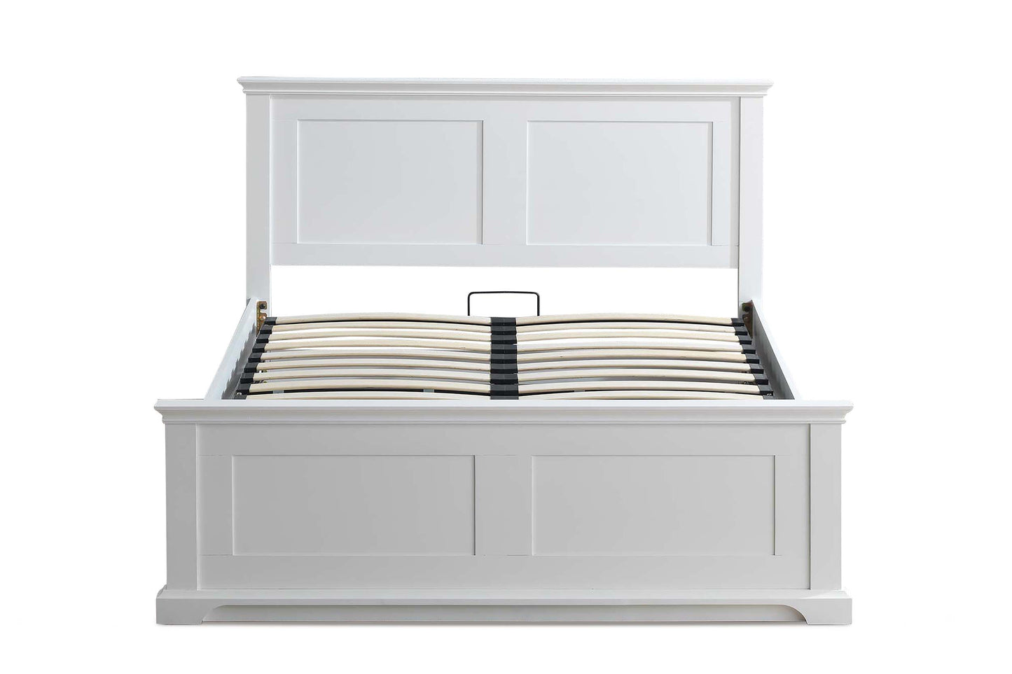 Chambery Bright White Ottoman Storage Bed Frame - 5ft King Size