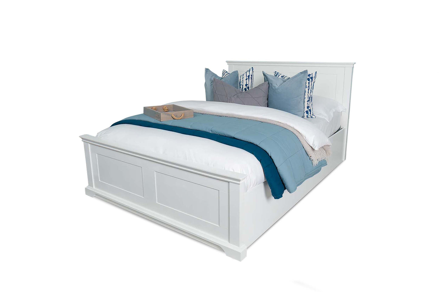 Chambery Bright White Ottoman Storage Bed Frame - 5ft King Size