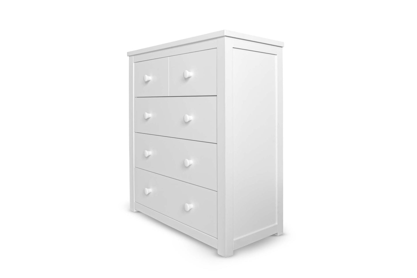 Chesterfield 2 Over 3 Chest of Drawers - Bright White