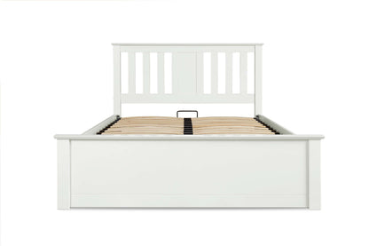 Chesterfield Ottoman Storage Bed Frame - 4ft Small Double - Bright White
