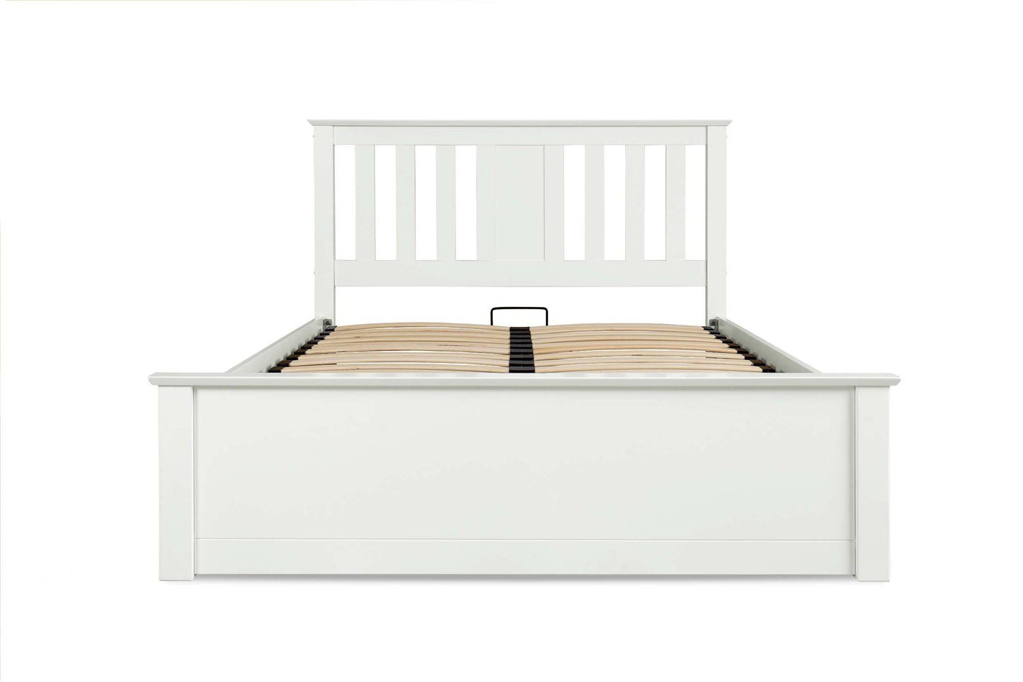 Chesterfield Ottoman Storage Bed Frame - 5ft King Size - Bright White