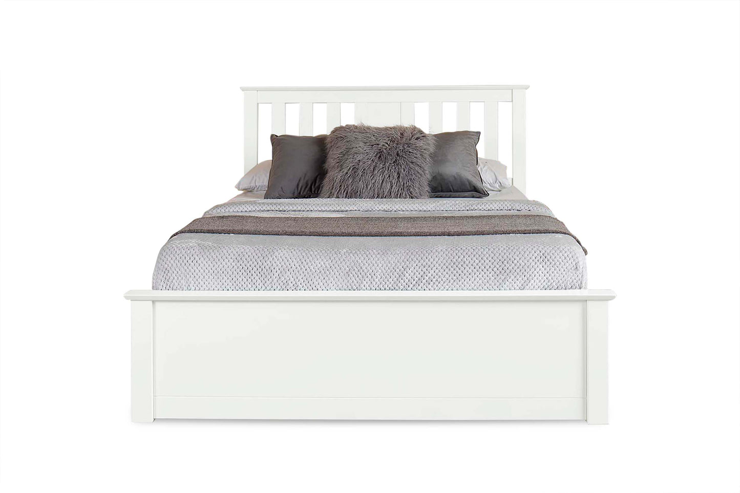 Chesterfield Ottoman Storage Bed Frame - 4ft6 Double - Bright White