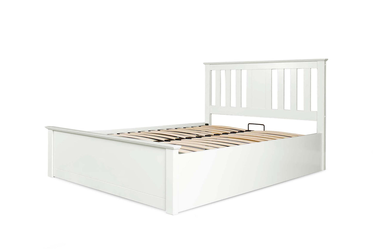 Chesterfield Ottoman Storage Bed Frame - 4ft6 Double - Bright White