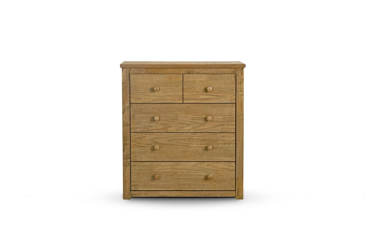 Chesterfield 2 Over 3 Chest of Drawers - Medium Oak