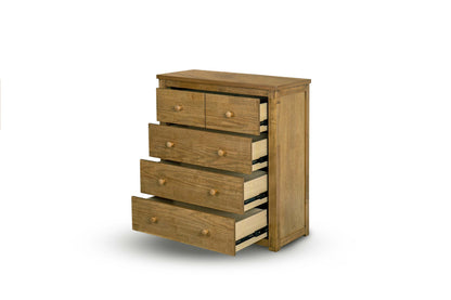 Chesterfield 2 Over 3 Chest of Drawers - Medium Oak