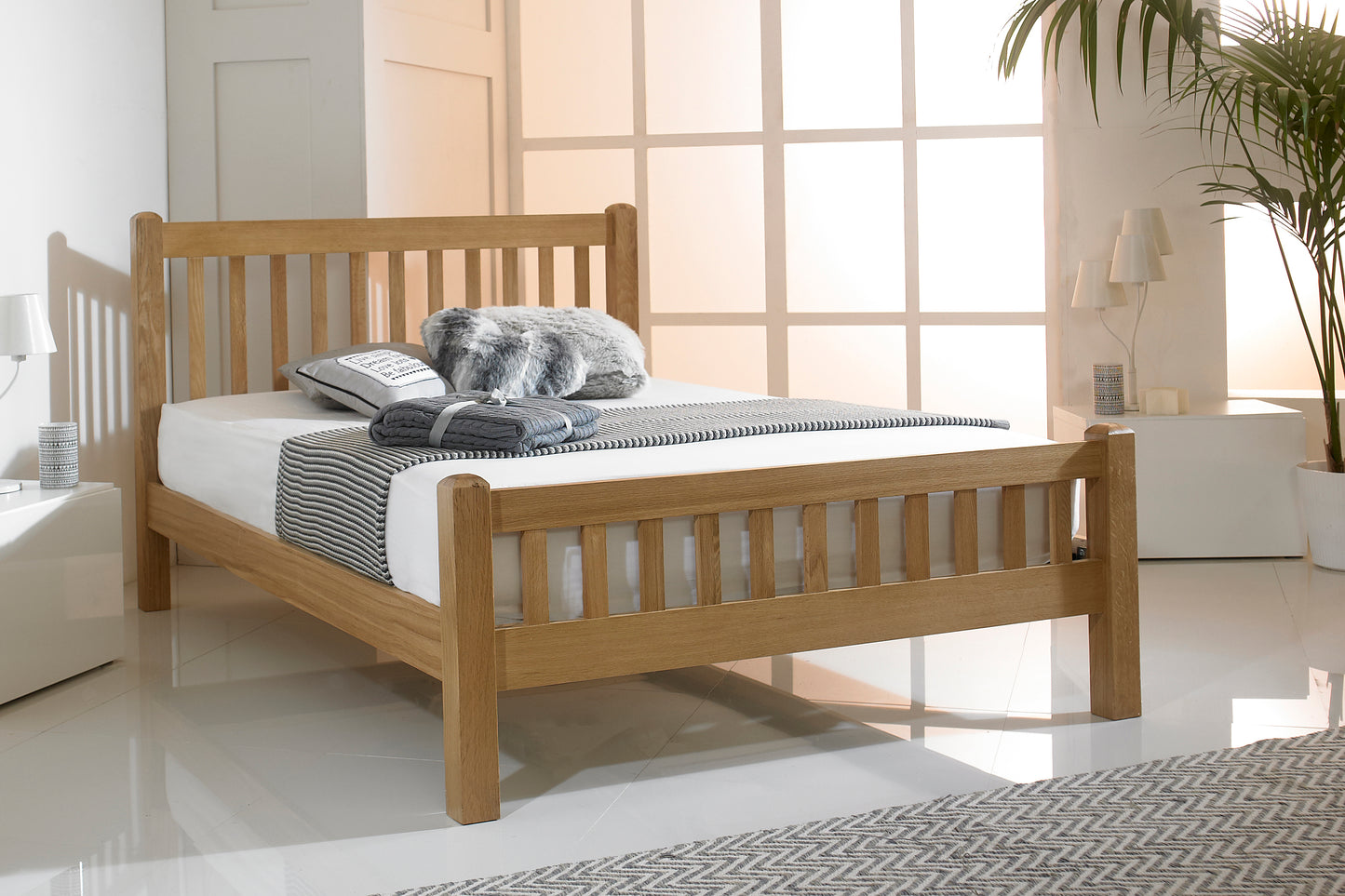 Emile Bed Frame - 4ft6 Double - Natural Oak