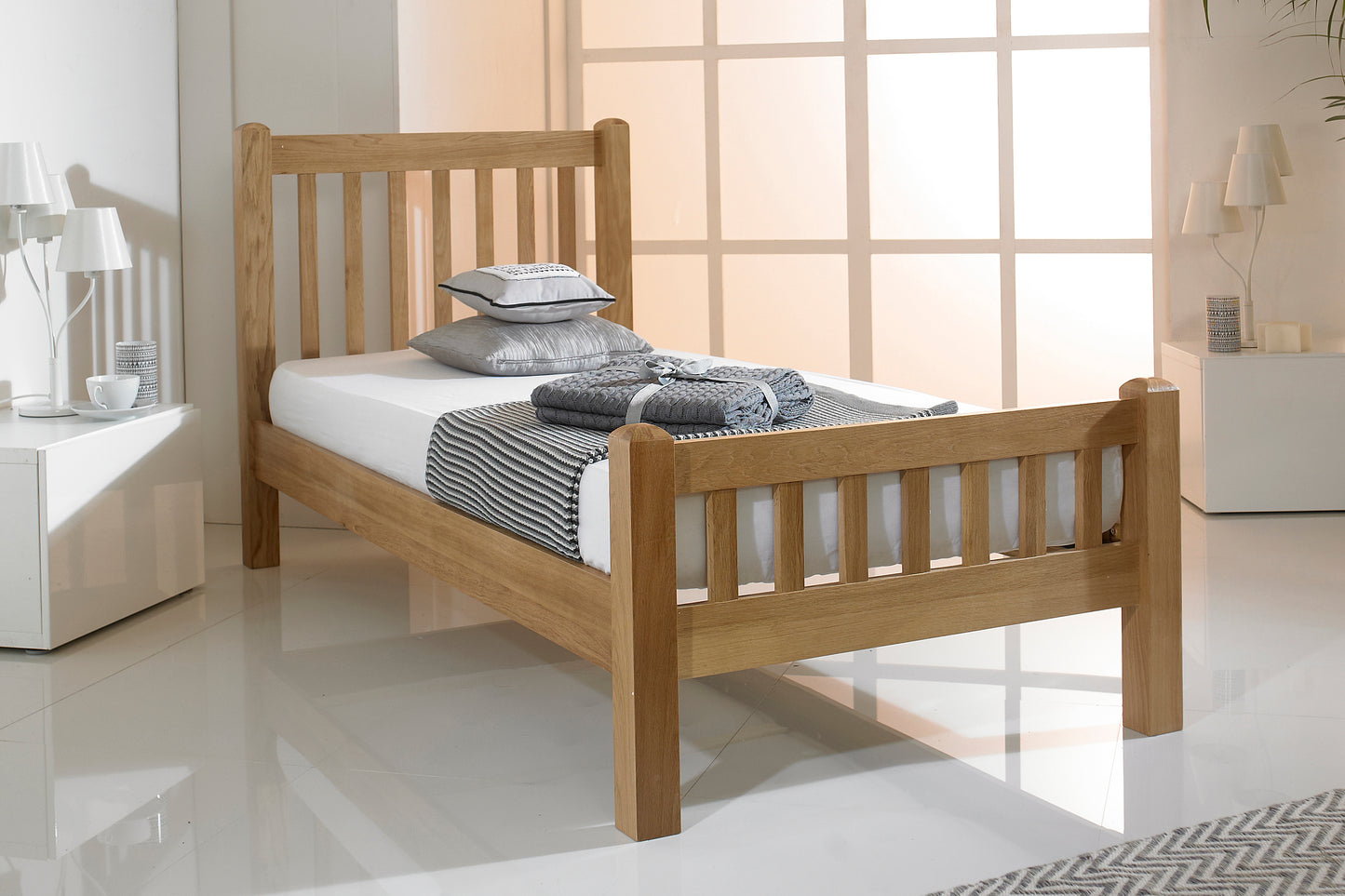 Emile Bed Frame - 3ft Single - Natural Oak