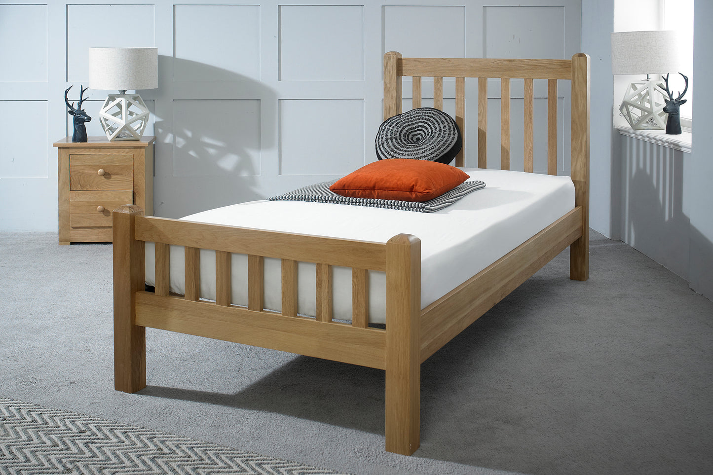 Emile Bed Frame - 3ft Single - Natural Oak