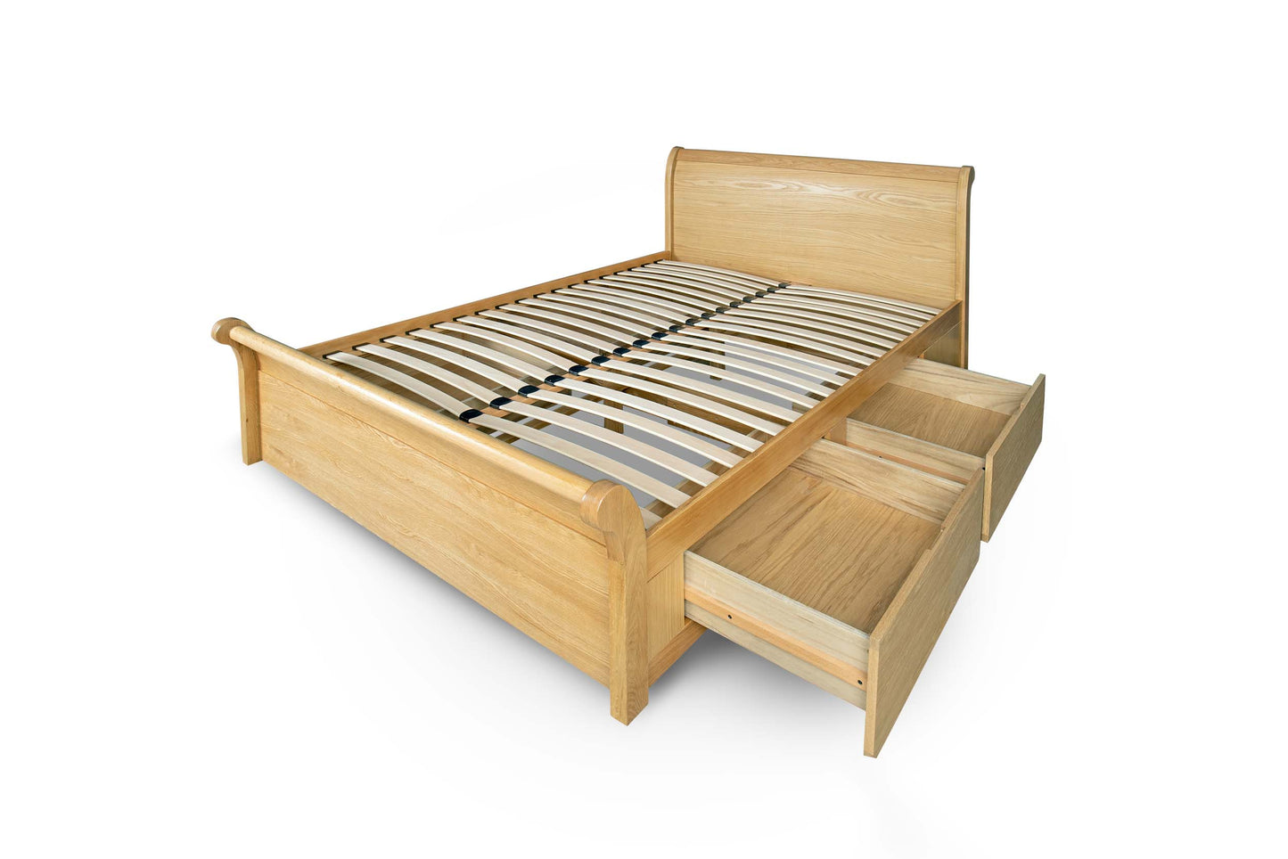 Mayfield Storage Bed Frame - 6ft Super King - Natural Oak