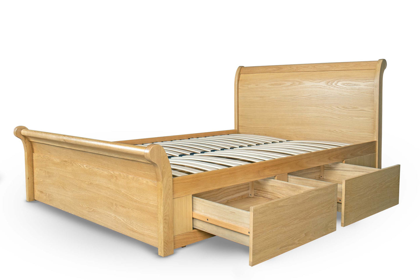 Mayfield Storage Bed Frame - 6ft Super King - Natural Oak