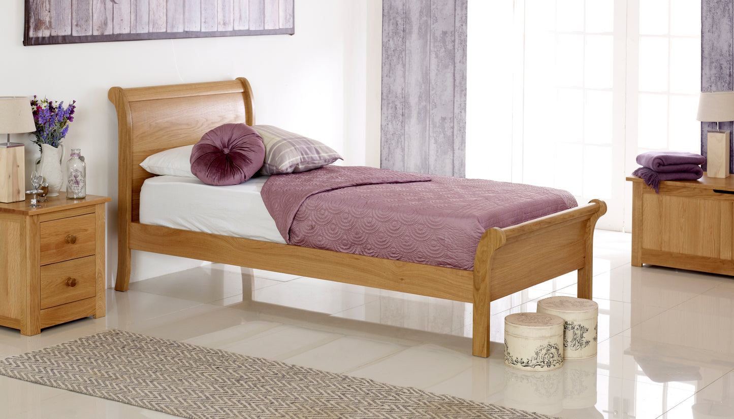 Mayfield Bed Frame - 3ft Single - Natural Oak