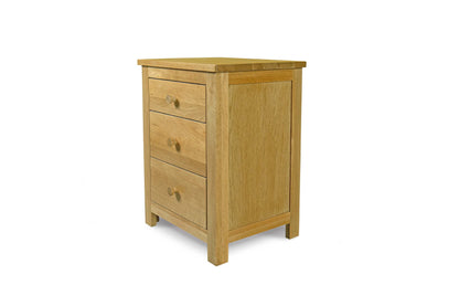 2+1 Drawer Bedside Table - Standard Style - Natural Oak