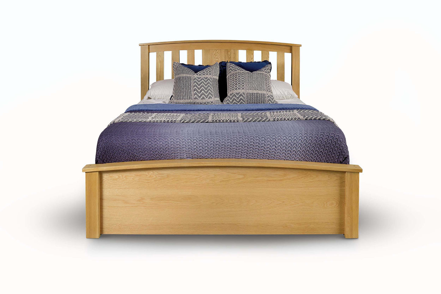 Raffles Storage Bed Frame - 4ft6 Double - Natural Oak