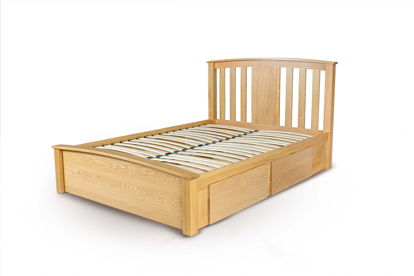 Raffles Storage Bed Frame - 4ft6 Double - Natural Oak