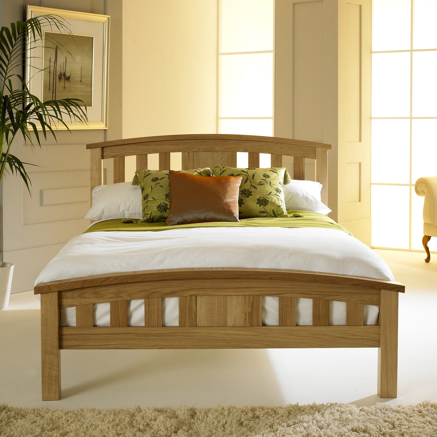 Raffles Bed Frame - 4ft Small Double - Natural Oak