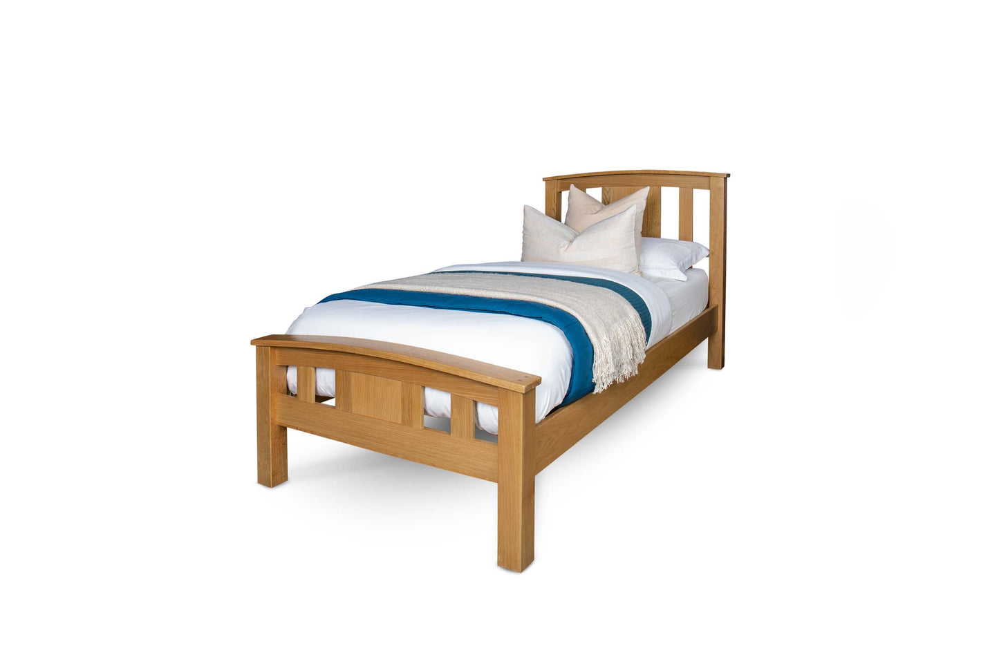 Raffles Bed Frame - 3ft Single - Natural Oak