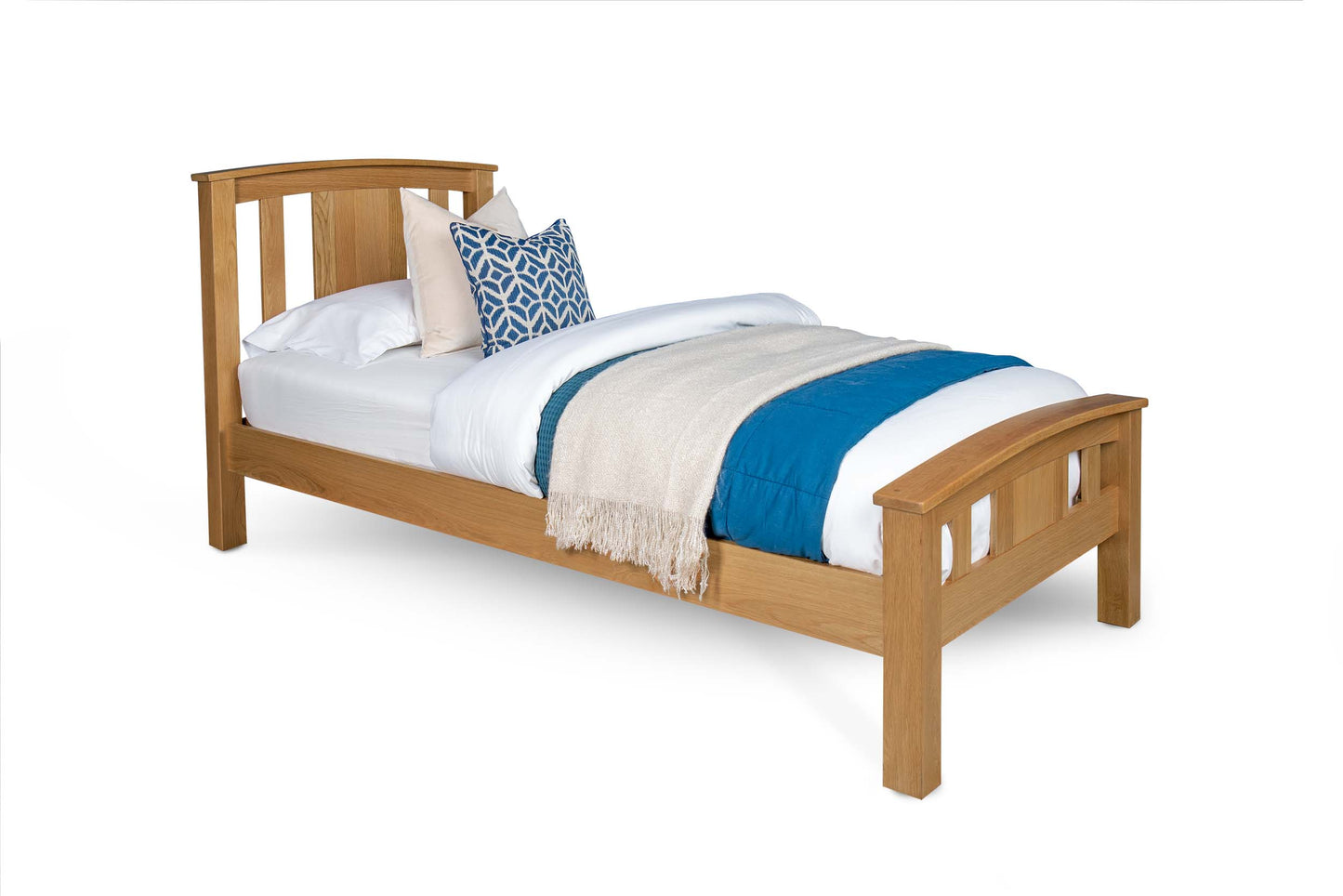 Raffles Bed Frame - 3ft Single - Natural Oak