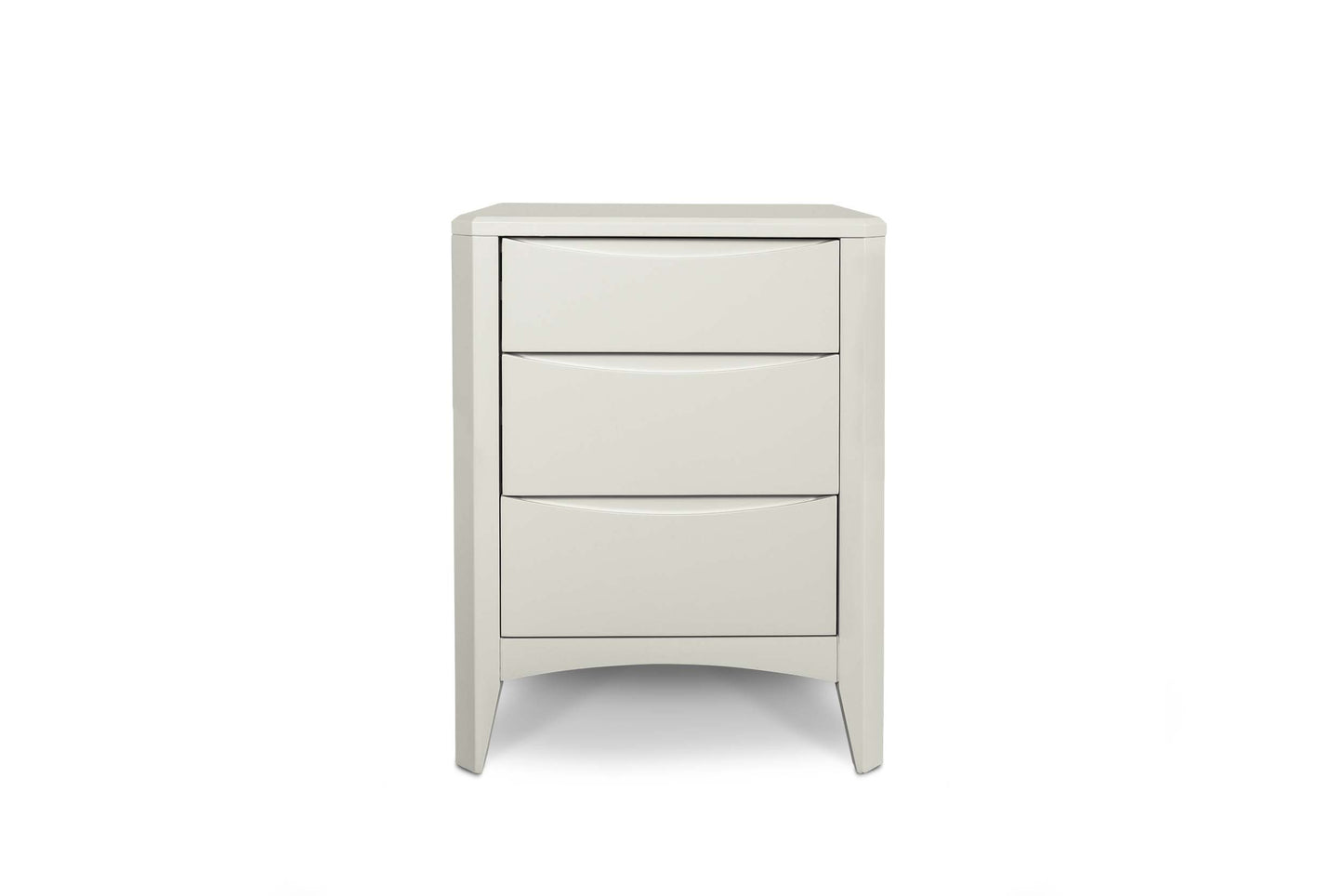 2+1 Drawer Bedside Table - Diamond Style - Soft White