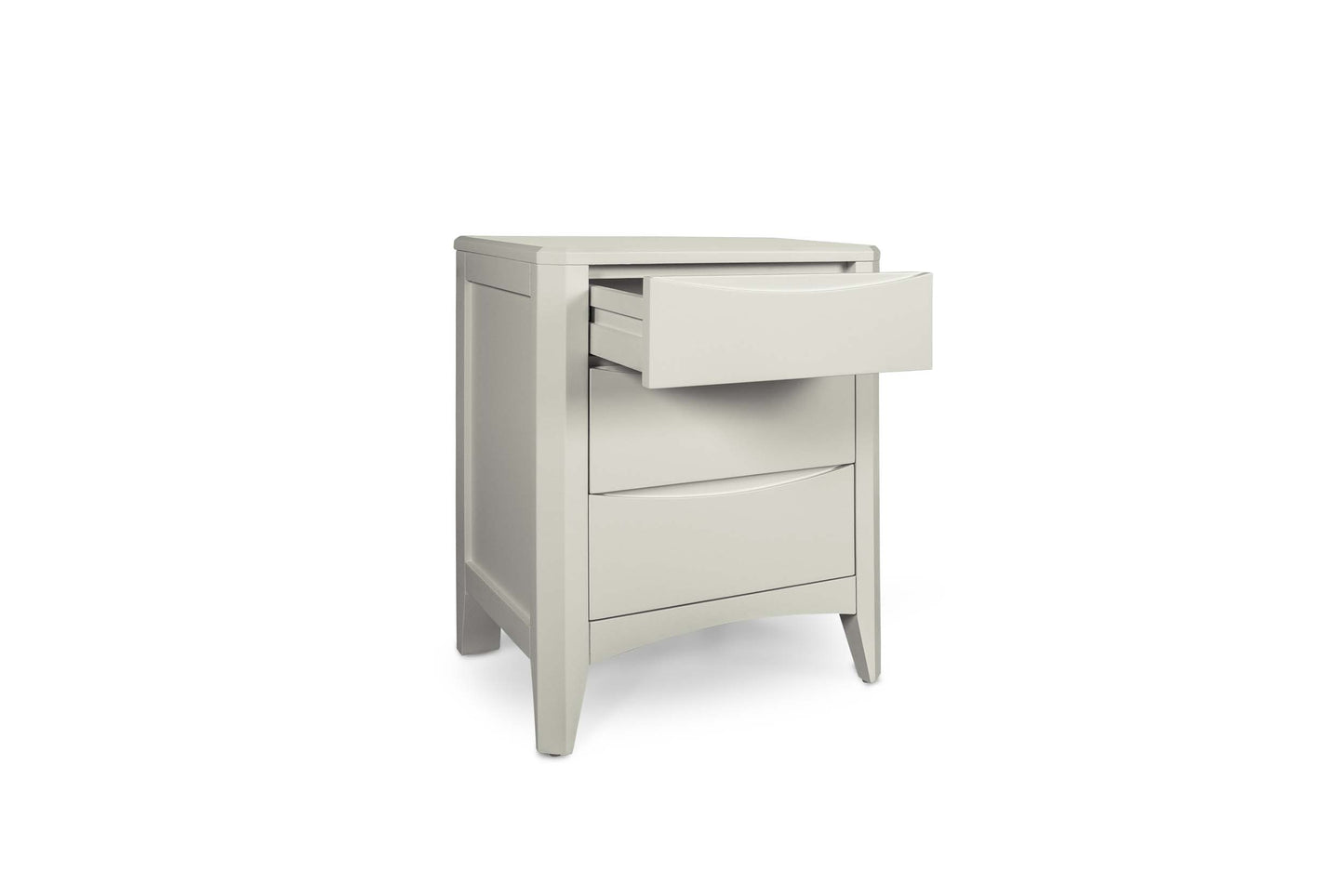 2+1 Drawer Bedside Table - Diamond Style - Soft White