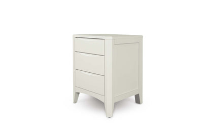 2+1 Drawer Bedside Table - Diamond Style - Soft White
