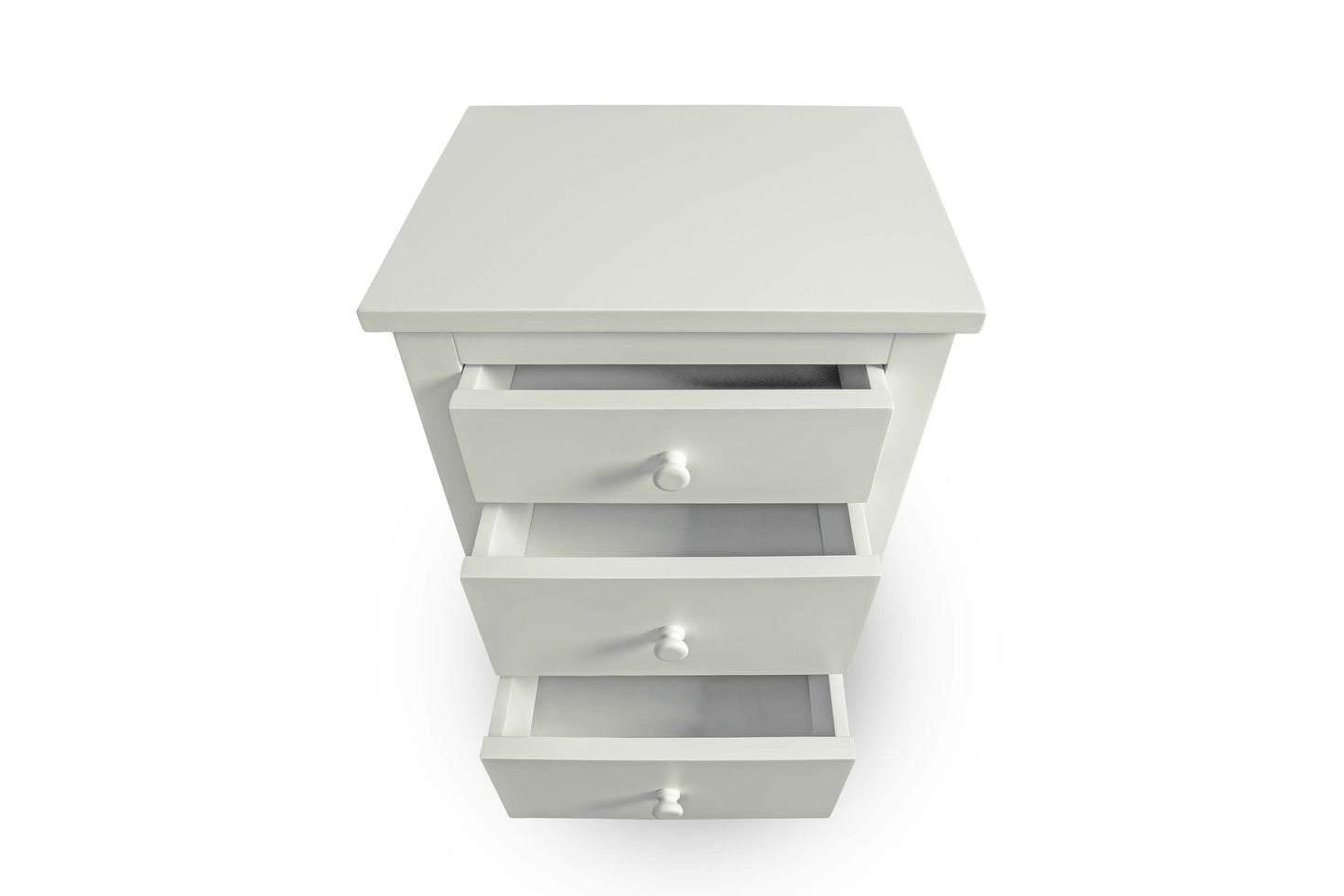 2+1 Drawer Bedside Table - Standard Style - Soft White