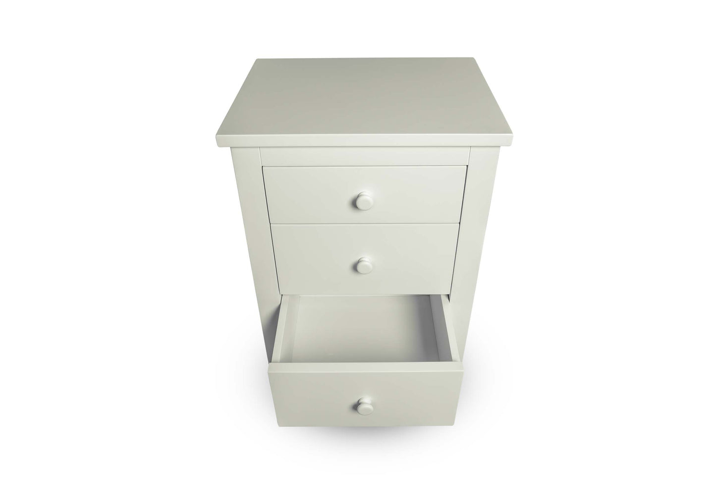 2+1 Drawer Bedside Table - Standard Style - Soft White