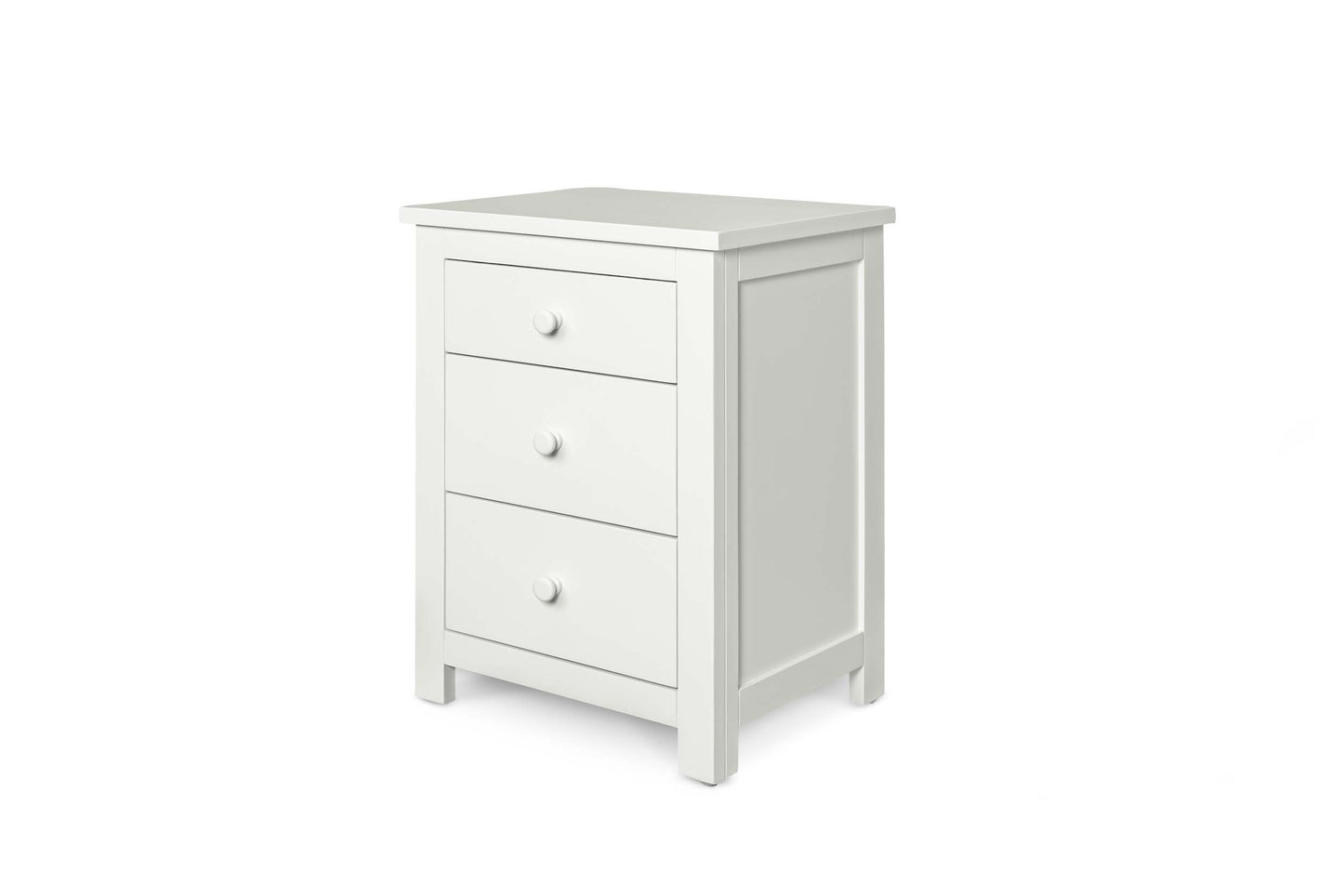 2+1 Drawer Bedside Table - Standard Style - Soft White