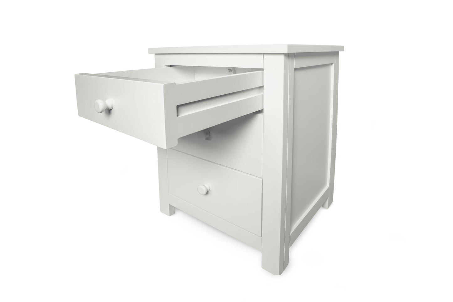 2+1 Drawer Bedside Table - Standard Style - Soft White
