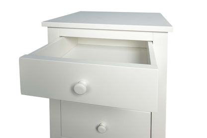 2+1 Drawer Bedside Table - Standard Style - Soft White