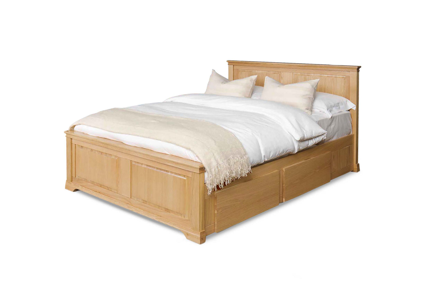 Winchester Storage Bed Frame - 6ft Super King - Natural Oak