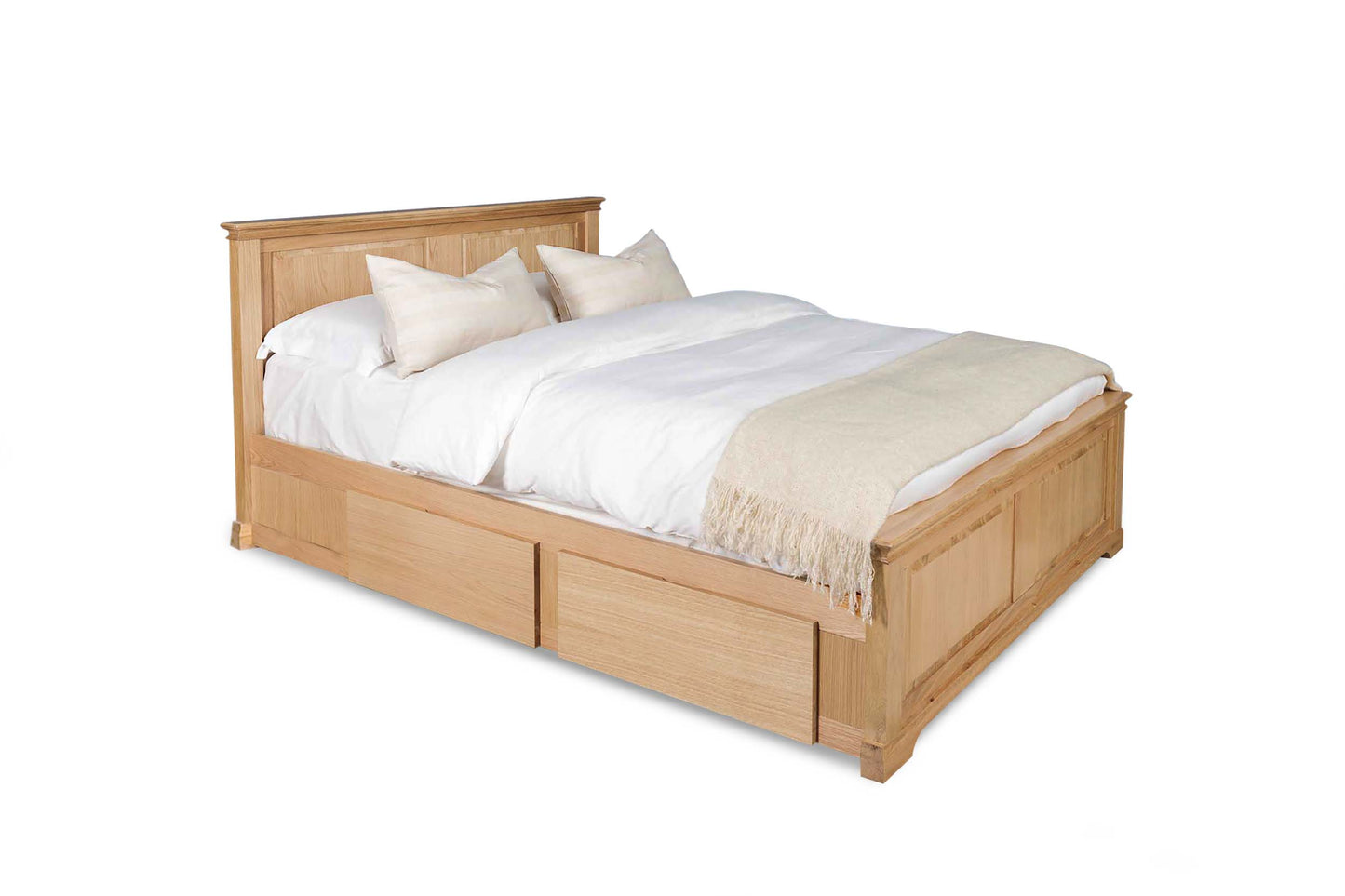 Winchester Storage Bed Frame - 6ft Super King - Natural Oak