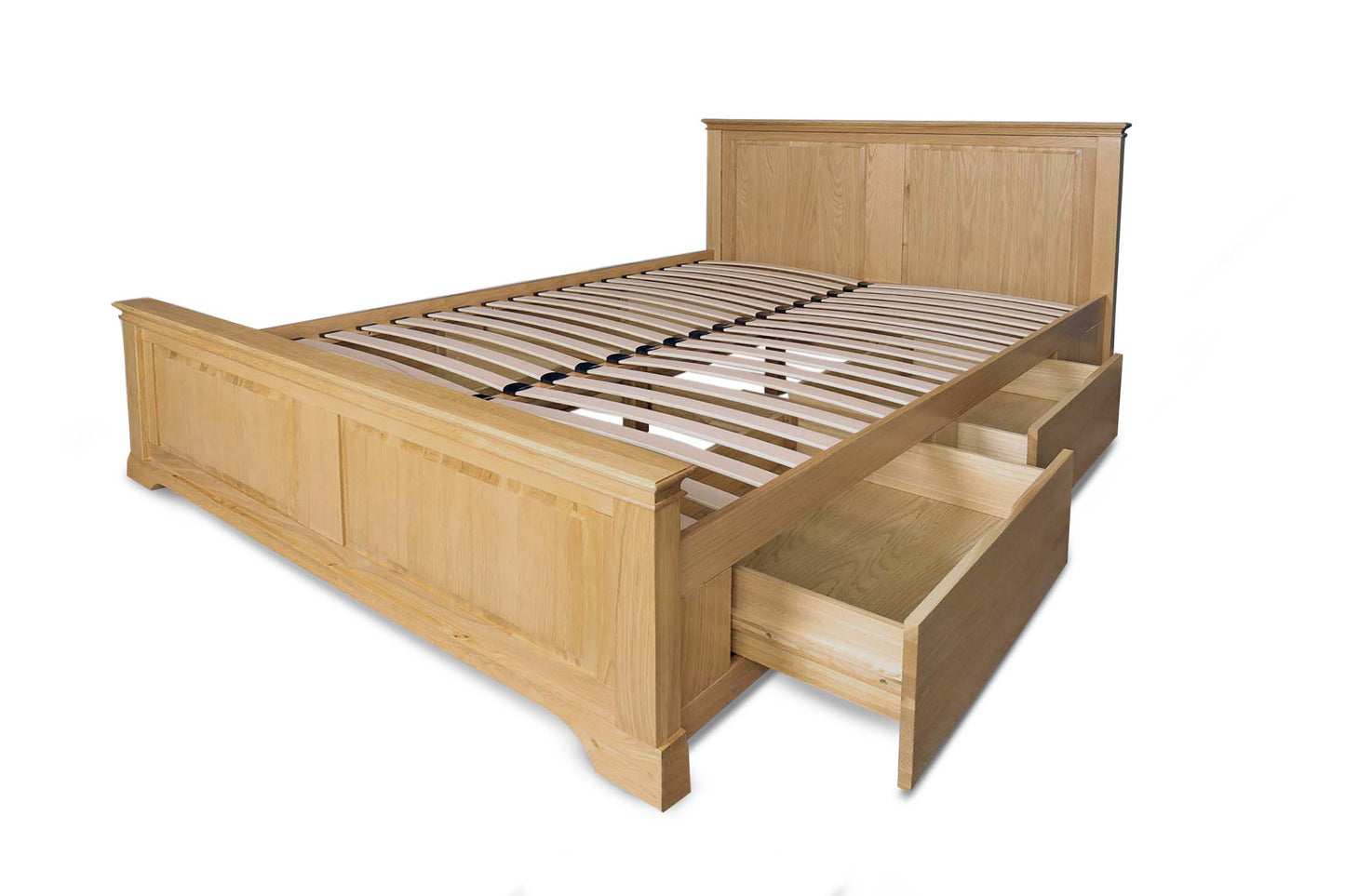 Winchester Storage Bed Frame - 5ft King Size - Natural Oak