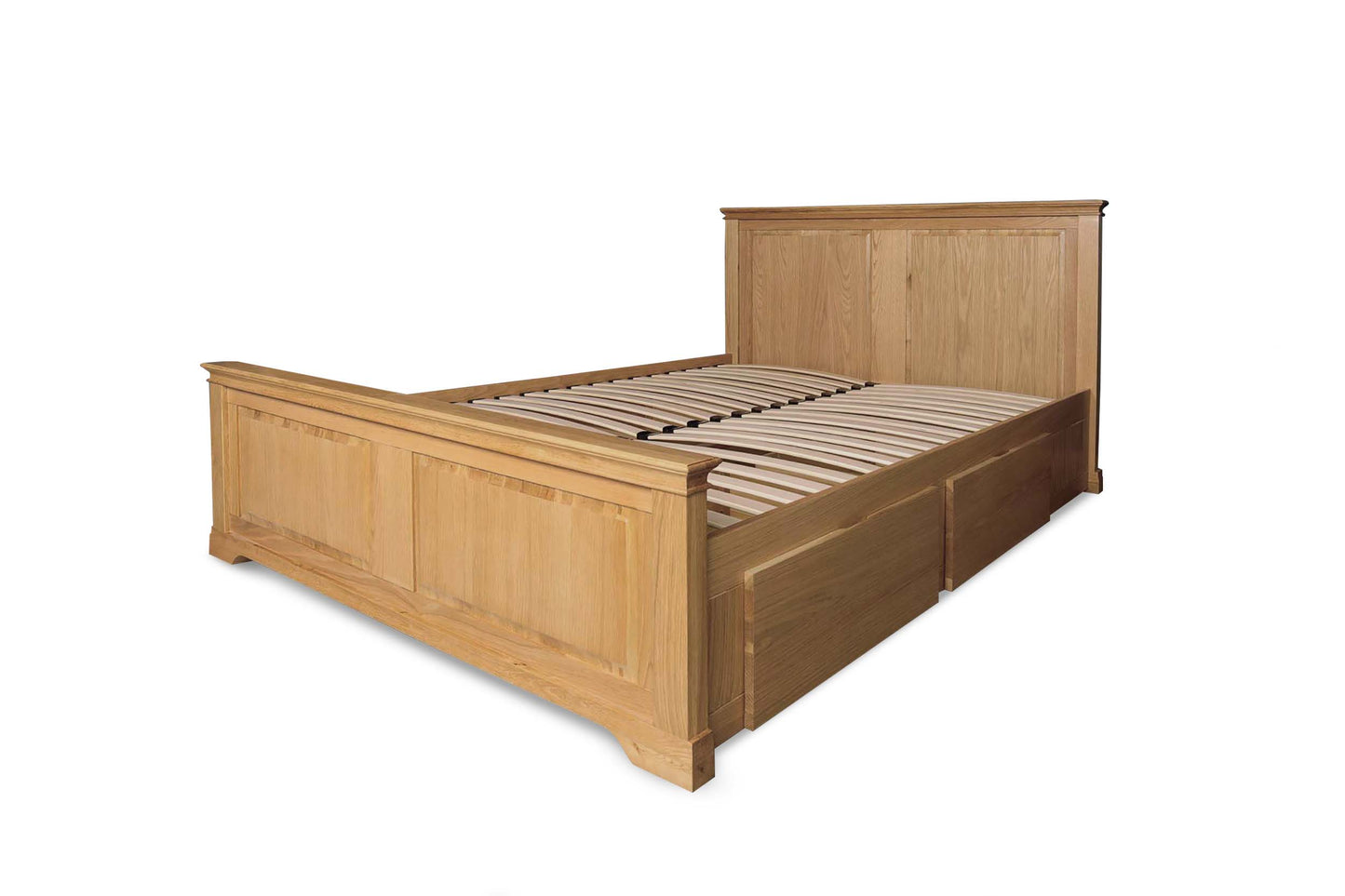 Winchester Storage Bed Frame - 5ft King Size - Natural Oak