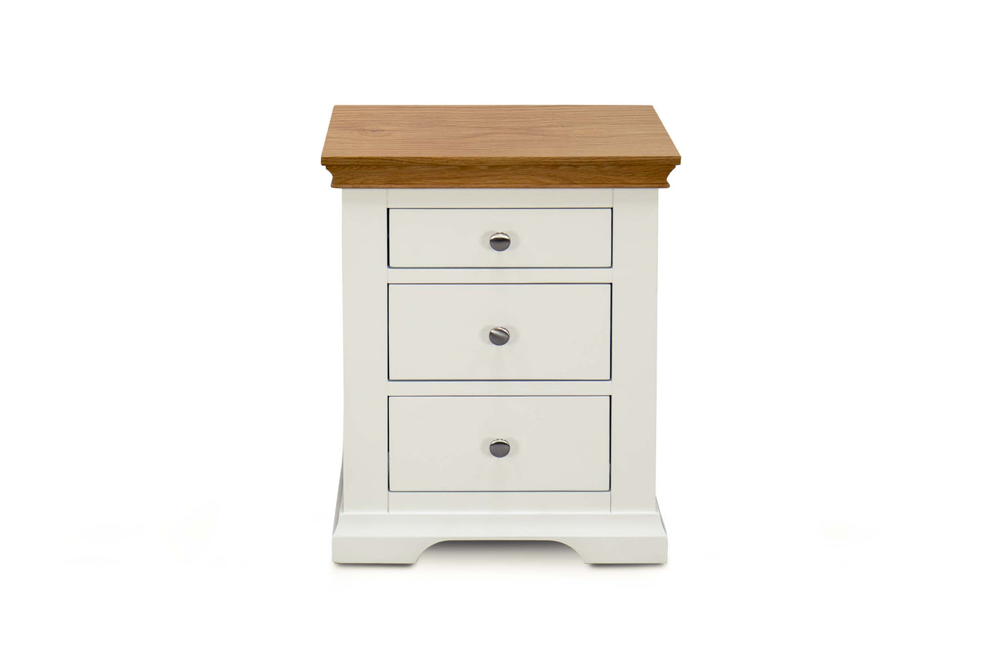 Winchester 2+1 Drawer Bedside Table - Soft White