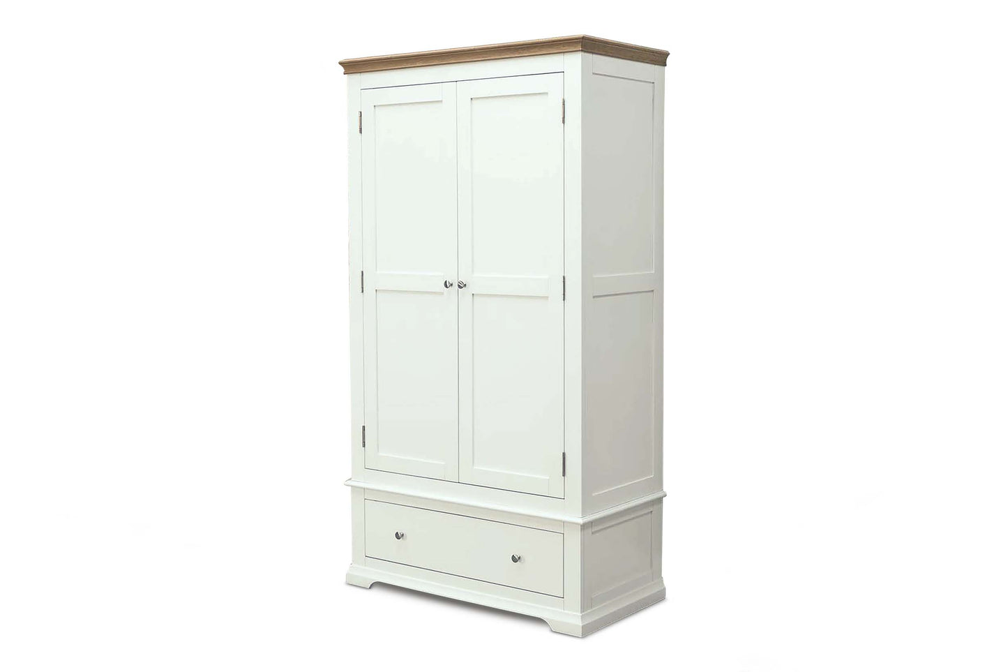 Winchester 1 Drawer Double Wardrobe - Soft White