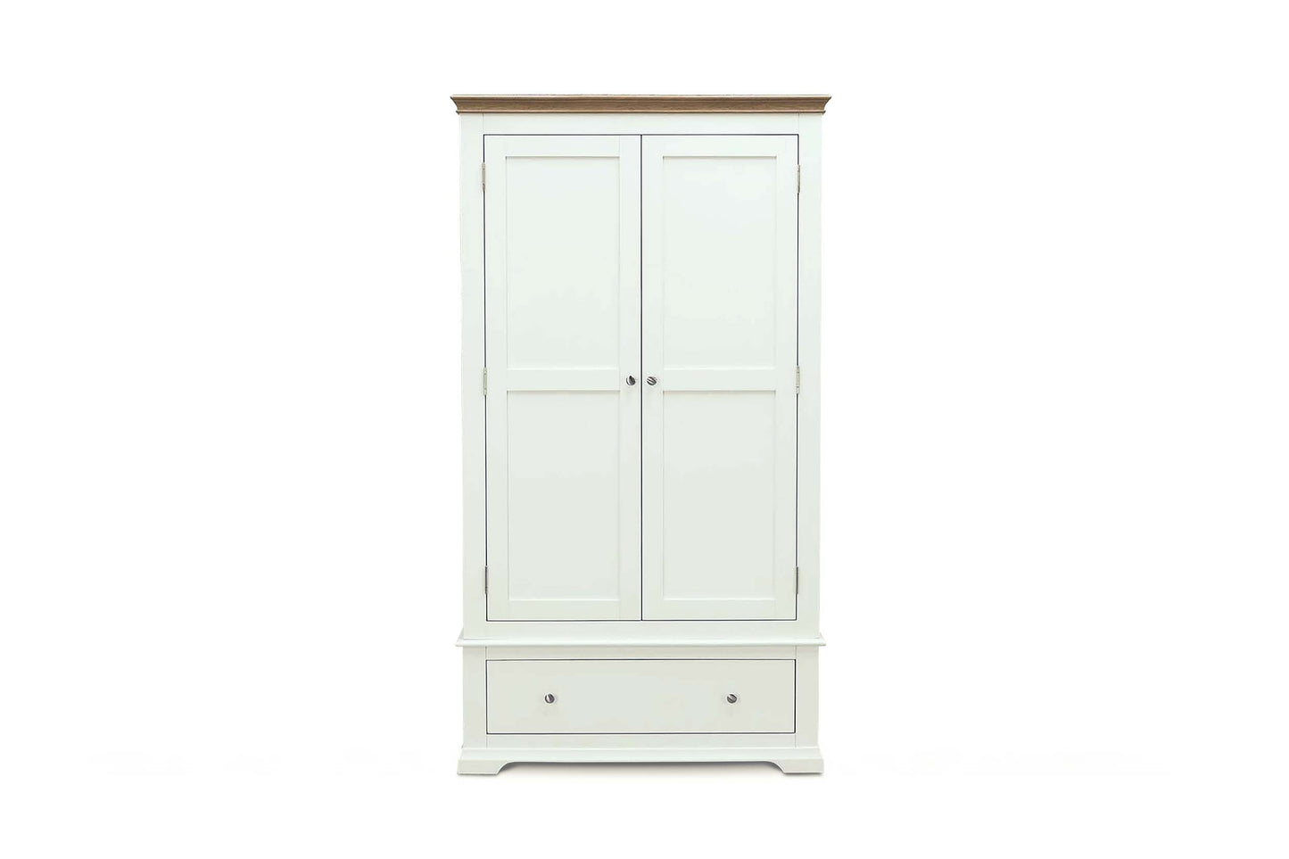 Winchester 1 Drawer Double Wardrobe - Soft White